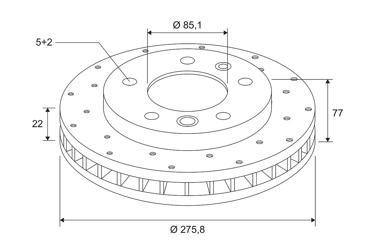 COATED BRAKE DISC X2 MER SPRINTER FR